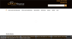 Desktop Screenshot of goldfinance.pl